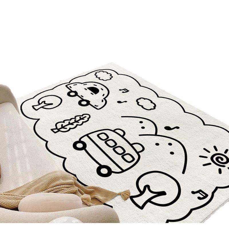 Imitation Cashmere Living Room Carpet Bedroom Bedside Blanket Household Room Floor Mat Thickened Sofa Tea Table Mat