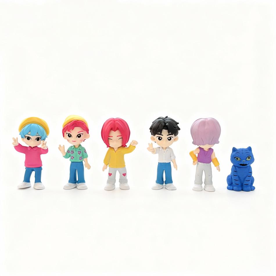 New Arrival Trendy Toy Blind Box - K-Pop: Demon Hunters Boys Group Q Version Anime Merchandise, PVC Model, Fan Idol