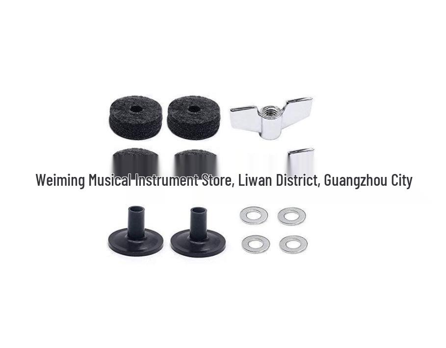 12-Piece Non-Slip Felt Drum Pad Set for Drum Kit Accessories Gray 12-Piece Set