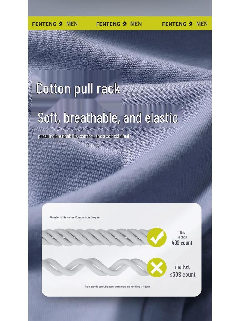 Fenteng Men's Breathable Cotton Boxer Briefs