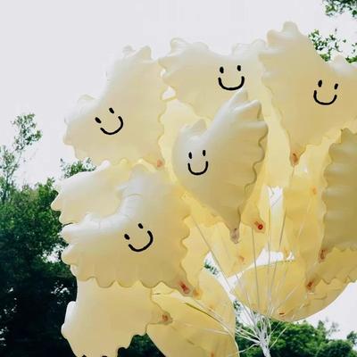 18-inch Wavy Heart-shaped Aluminum Film Balloon Birthday Photo Store Atmosphere Decoration Balloon