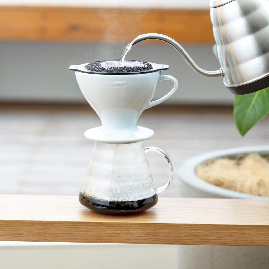 Hario W60 Dripper Kaffeedripper Pete Licata Modell für 1-4 Tassen Weiß Hergestellt in Japan PDC-02-W