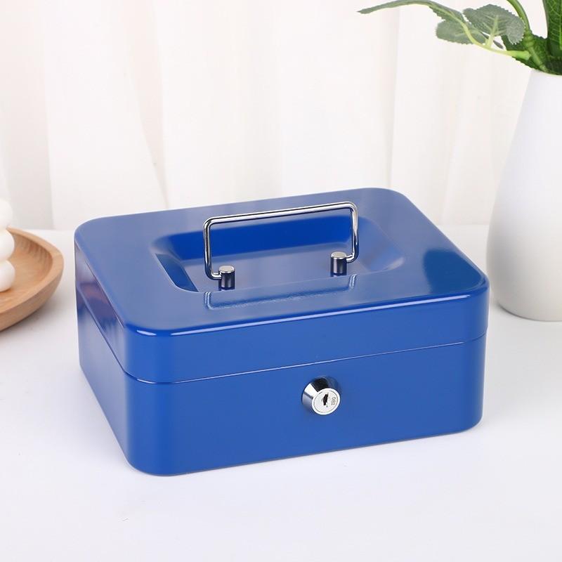 Metal Locking Storage Box With Key For Coins And Small Items Home Organization