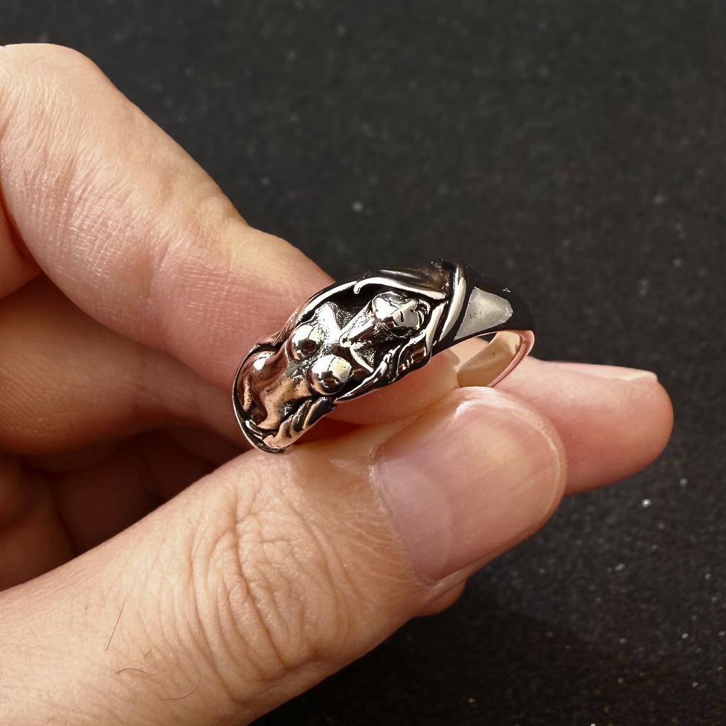 Retro The Nude Body Adjustable Open Ring For Men Punk Gothic Edgy Hiphop Copper Bold Statement Vintage Accessories Gift