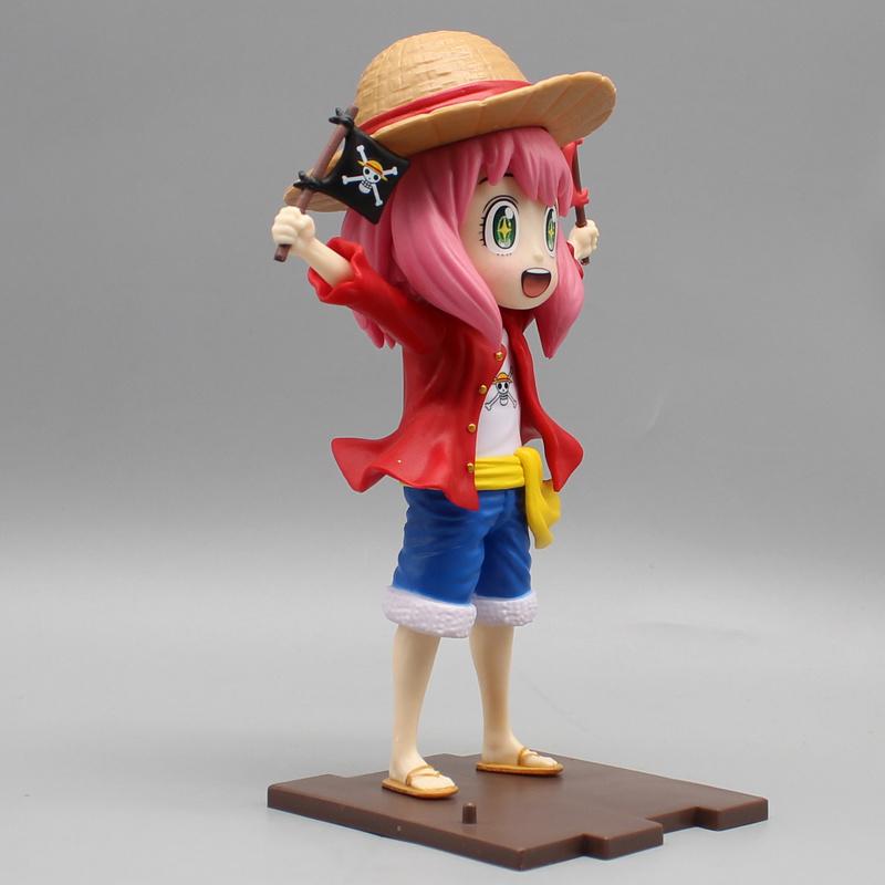 18cm Anya Forger Action Figure Cos Luffy Straw Hat Kawaii Doll Statue Model Collection Toy Gifts