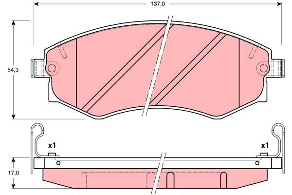 Trw Brake Pads Gdb3169 Rozmiar 016