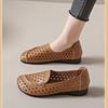 Fashion Spring Summer Women's Leather Loafers Casual Slip-On Shoes Woman Flats Soft Comfortable Female Footwear Mom Shoes