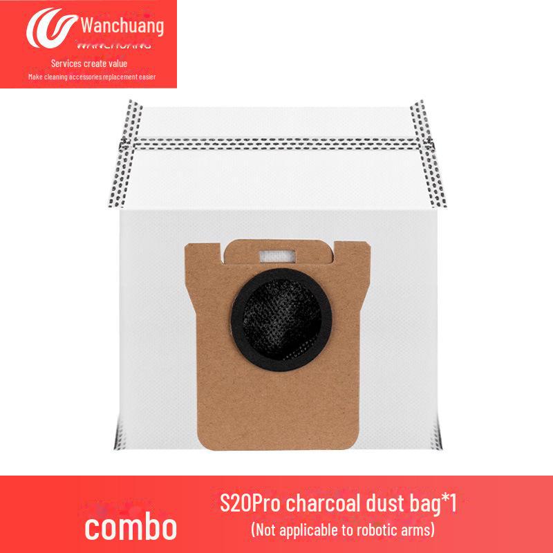 Suitable Accessories: Side Brush and Dust Bag for Dreame S20 Pro/S20 Robotic Arm Sweeper