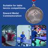 Medaglia da ping pong da 5 cm con nastro da collo per gare di feste (rame)
