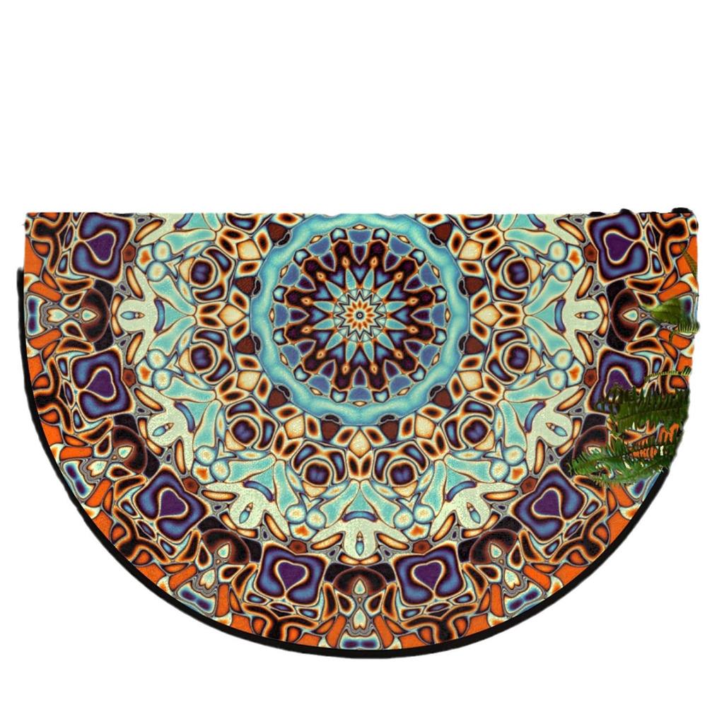Home Semi Circle Carpet Home Door Decoration Floor Mat Kitchen and Bathroom Floor Mat