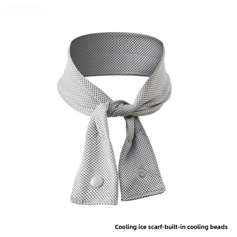 Cooling ice scarf sweat towel outdoor ice belt sports headscarf cooling cold towel серый