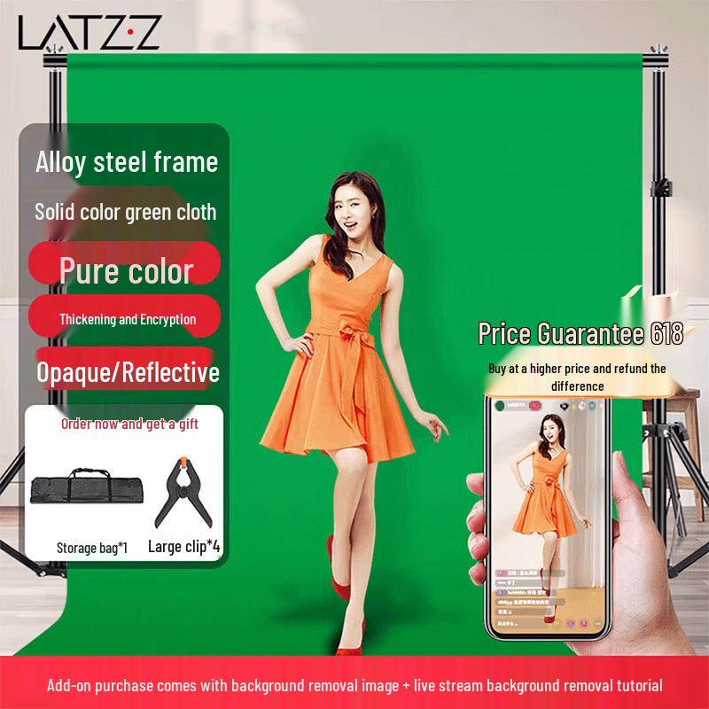 Professional Portable Chroma Key Green Screen Backdrop