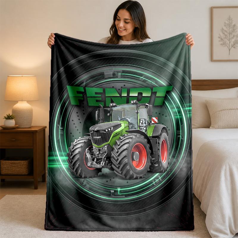 Fendt Tištěná flanelová deka Útulná lehká plyšová přehozová deka na postel pohovku do domácnosti