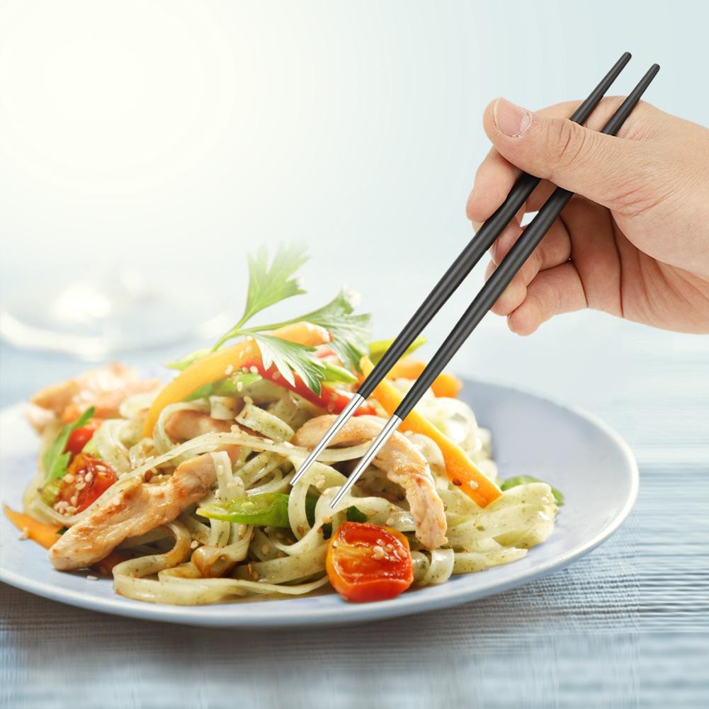 304 Stainless Steel Chopstick Japanese Sushi Chopsticks Tableware Set