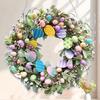 Ghirlanda di Pasqua 2D Coniglietto Acrilico Uova di Pasqua Ghirlanda Ornamento da Appendere Primaverile per Decorazione Porta Muro Finestra