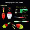 50pcs Fishing Float Light Stick Fireflies Fluorescent Lightstick Night Float Rod Light Dark Glow Sticks Fishing Tackle Tools
