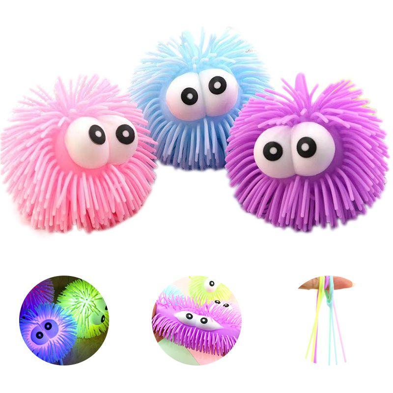 Colorful Alien Jellyfish Light Up Led Squeeze Toy For Stress Relief And Motor Skills