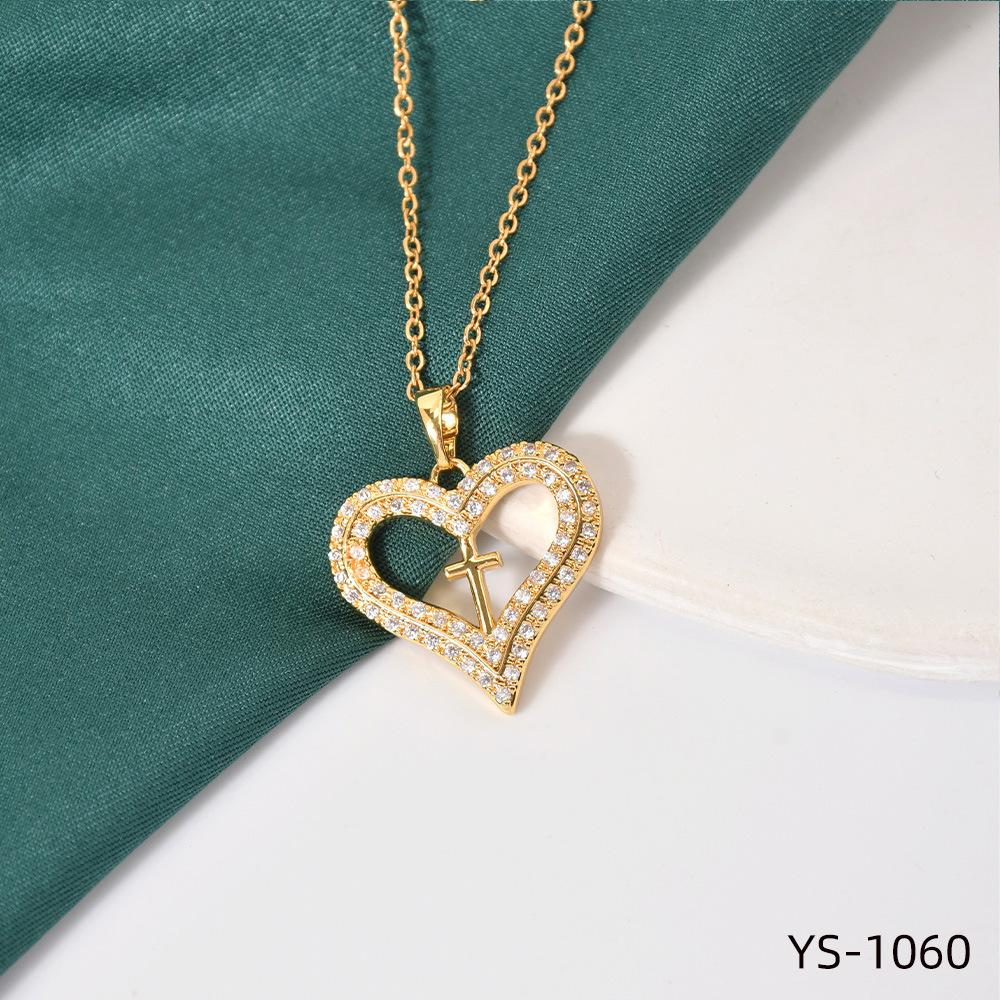 Fashion Trendy Titanium Steel Cross Necklace Women Luxury Versatile Accessory