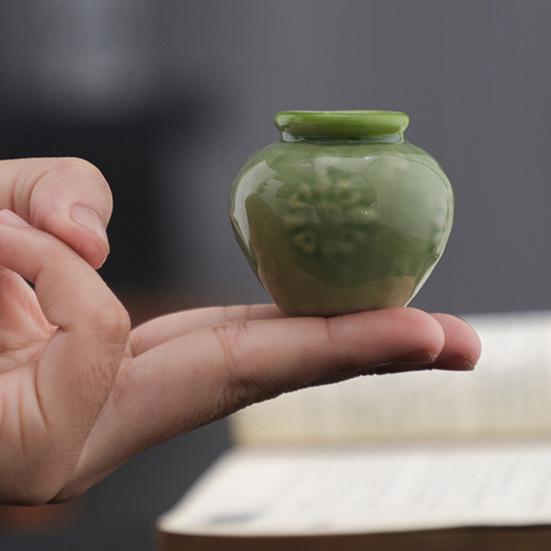 Vază Mini cu Flori Figurine Ceramică Colorată Vintage Vază Miniatură Statuetă Sculptură Mic Suport Ghiveci Decor Ornament