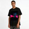Dark Curse Pattern Red-eyed Wizard Print T-shirt Unisex Cool Subculture Street Style Top Pure Cotton T-shirt