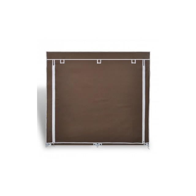 VidaXL Armoire à chaussures avec housse 115 x 28 x 110 cm Tissu Marron