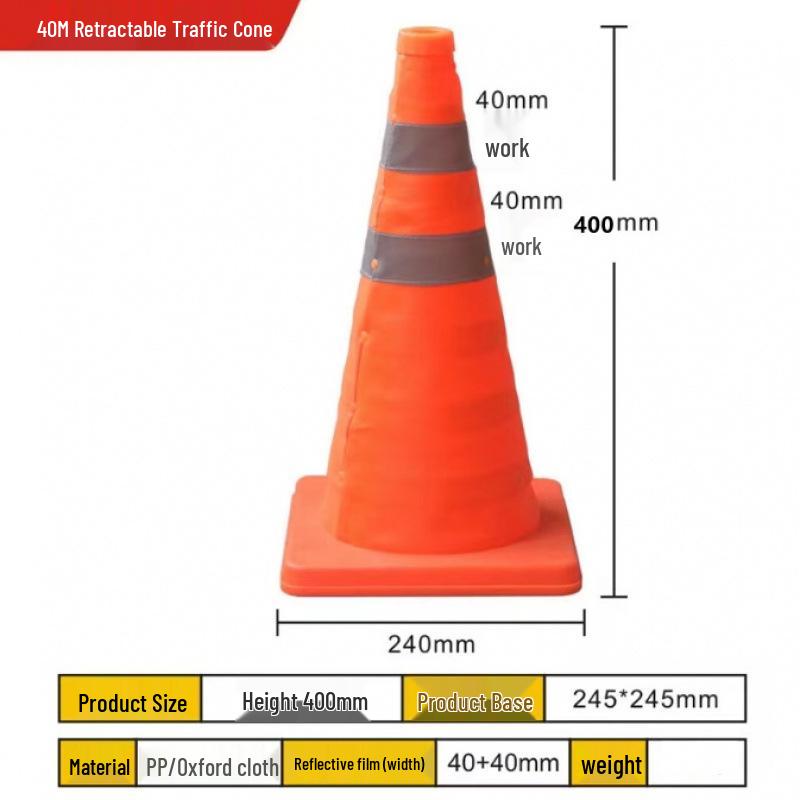 Reflective Traffic Cone: Road Safety Barrier for Vehicles & Pedestrians