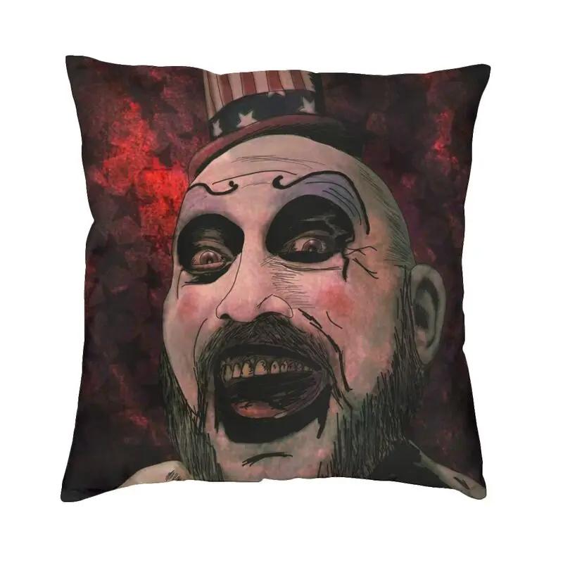 Horror Film Captain Spaulding Pillow Cover Home Decor Funny Movie Cushion Cover Throw Pillow for Living Room Printing