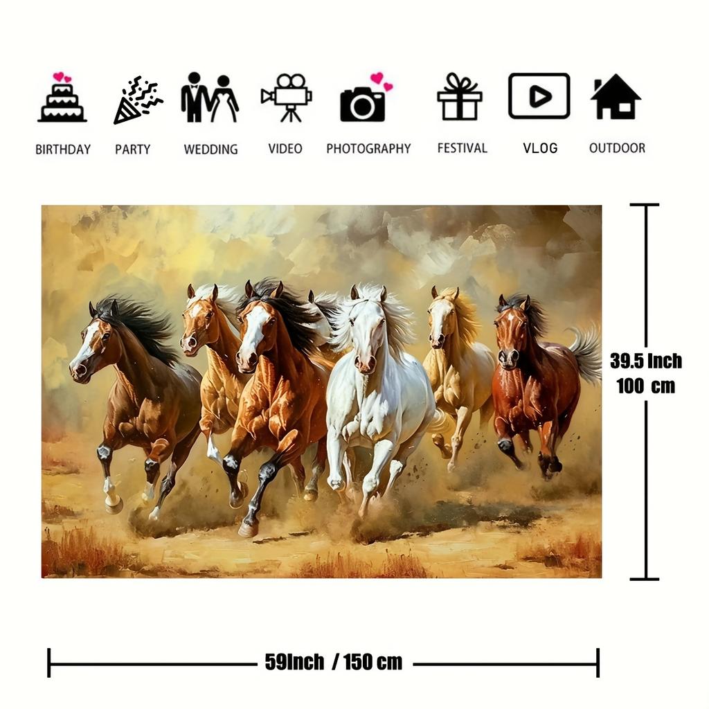 1Pcs Modern Horse Racing Background Decoration Background Winter Backdrop Decorations For Photo Studio Photo Booth Christmas