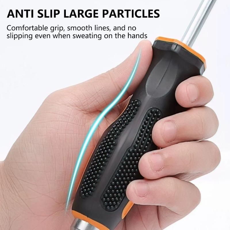 Multipurpose 2pcs Magnetic Screwdriver Set With Striking Feature Comfortable Grip Suitable for Home and Auto Maintenance