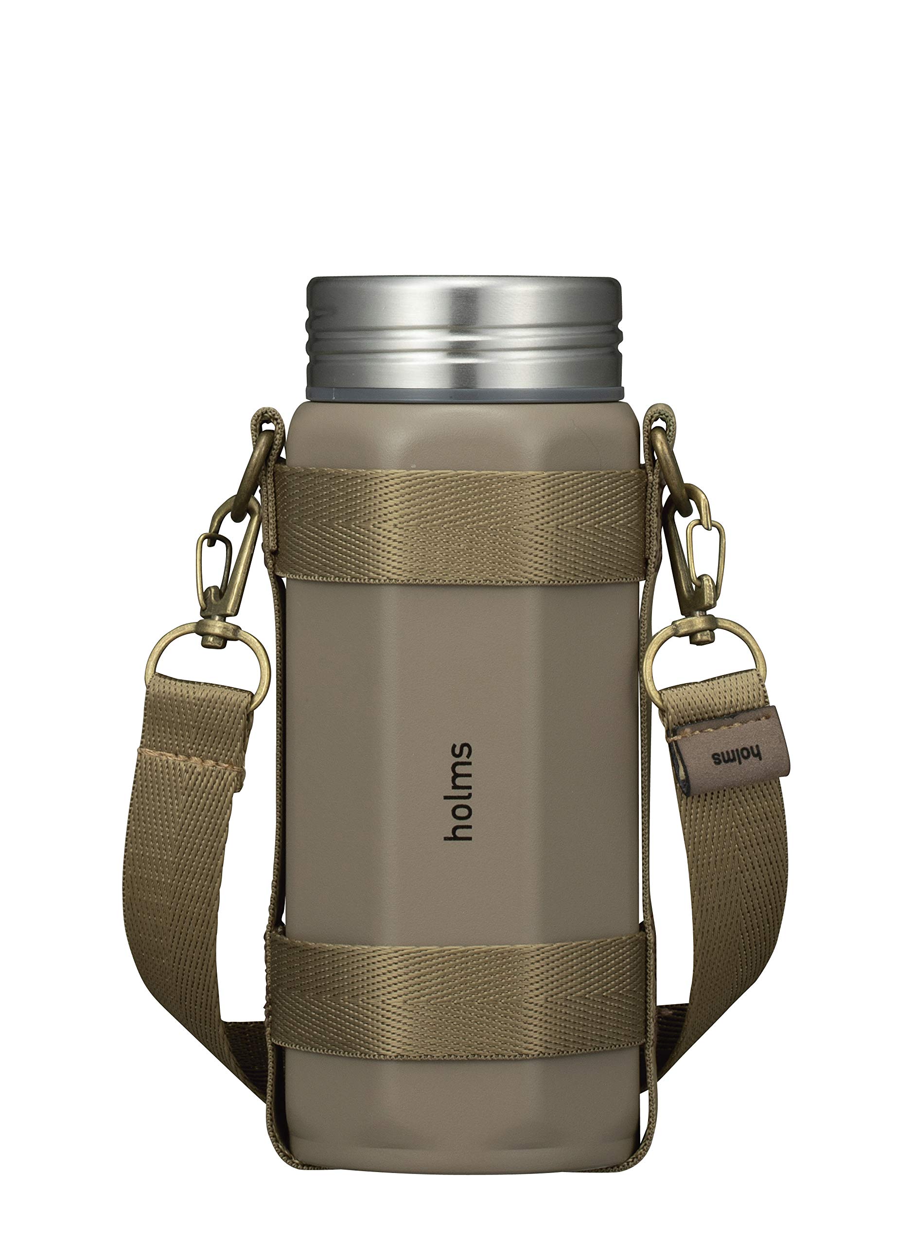 

CB Japan Бутылка для воды Бежевая 340 мл Прямое питье Вакуумная изоляция Бутылка из нержавеющей стали с эксклюзивным держателем Бутылка Octa Holms