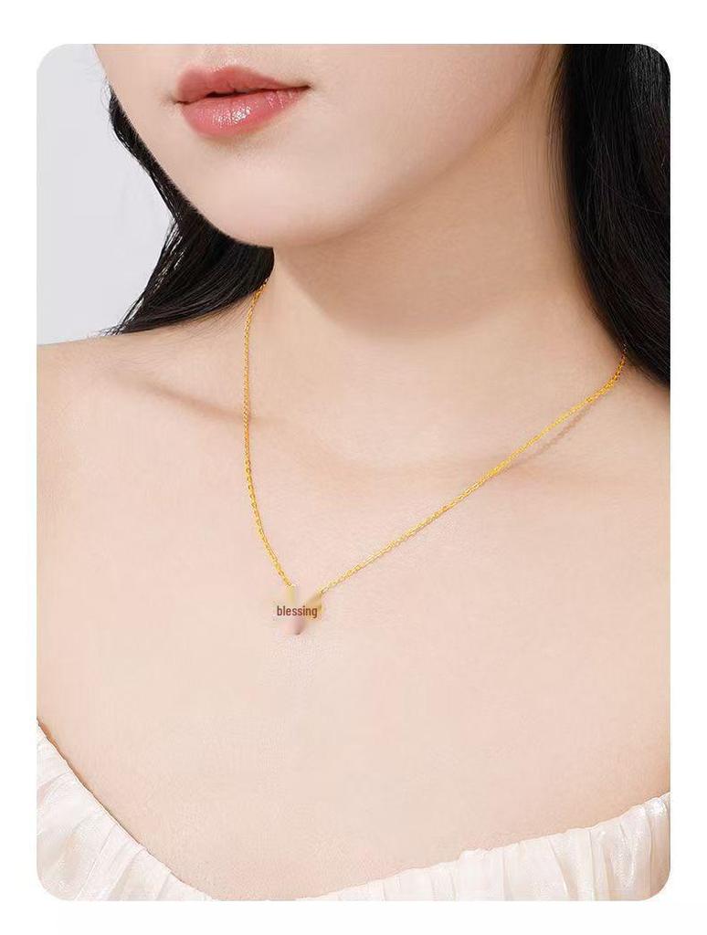 S925 Sterling Silver Rotating Red Agate Pendant Necklace for Women – Light Luxury and Versatile