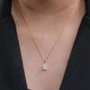 1CT 2CT Solitaire Moissanite Pendant Necklace for Women Pear/Oval/Marquise/Emerald Cut Lab Diamond S925 Silver Necklaces Jewelry