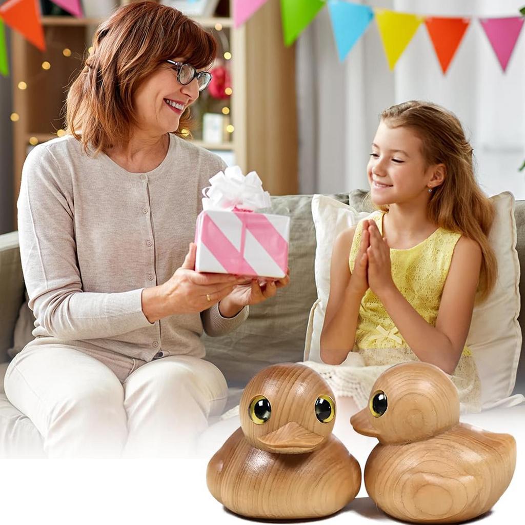 Mini-Entenfiguren Lustige Ente Handgefertigte Holzstatue Gartendekoration Haus Büro Schreibtisch Dekor Geschenke Souvenirs
