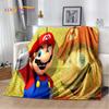 3D Retro M-Mario Cartoon Game Soft Plush Blanket,Flannel Blanket Throw Blanket for Living Room Bedroom Bed Sofa Picnic Kids Gift