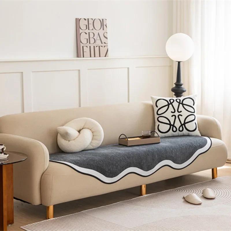 Prosop de Sofa Chenille Îngroșat Husă Universală Europeană pentru Sofa Rezistentă la Alunecare Husă de Canapea Prosop de Sofa pentru Decorarea Camerei de Zi Pad
