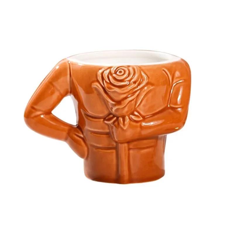 

Personality Muscle Man Coffee Mug Ceramic Breakfast Milk Tea Cup Ceramic Mug Creative Funny Water Cup Valentine s Day Gift 301-400ml