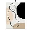 Beige And Black Abstract Line Geometric Face Wall Art Canvas Painting Nordic Posters And Print Decor Pictures For Living Room