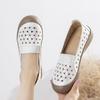 Summer new hollow Doudou shoes soft leather soft sole casual one-pedal comfortable flat bottom breathable comfortable shoes