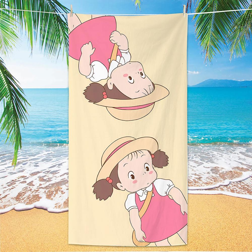 Send Cartoon Animation Chinchilla Beach Towel Microfiber Digital Printing Quick-Drying Beach Towel
