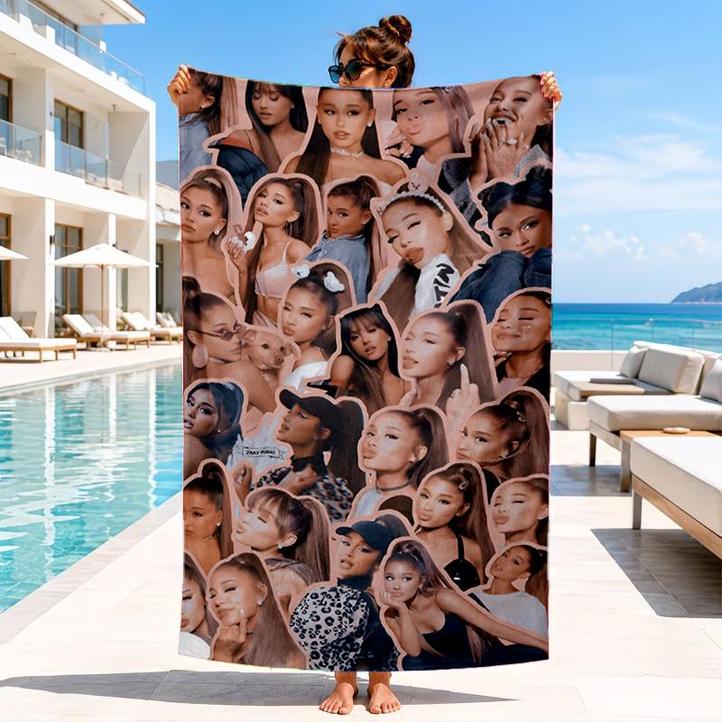 Music Pop Ariana Fashion Beach Towel, Microfiber Beach Towel, Perfect For Pool, Beach, Travel, Home Decor Beach Party Fan Gifts