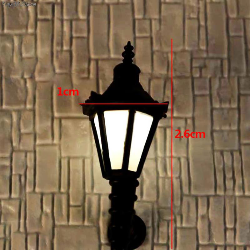 1/2Pc Dollhouse Miniature Wall Lamp Led Simulation Mini Street Light Toy Furniture For Dolls Children House Play For Scale Model
