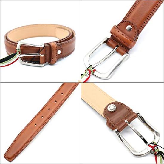 [Orobianco] Genuine Leather Belt for Men, Adjustable Size [Made in Italy] Business, Gentleman, Casual, Large Size, Wide Fit, Slim Fit, Brand Name