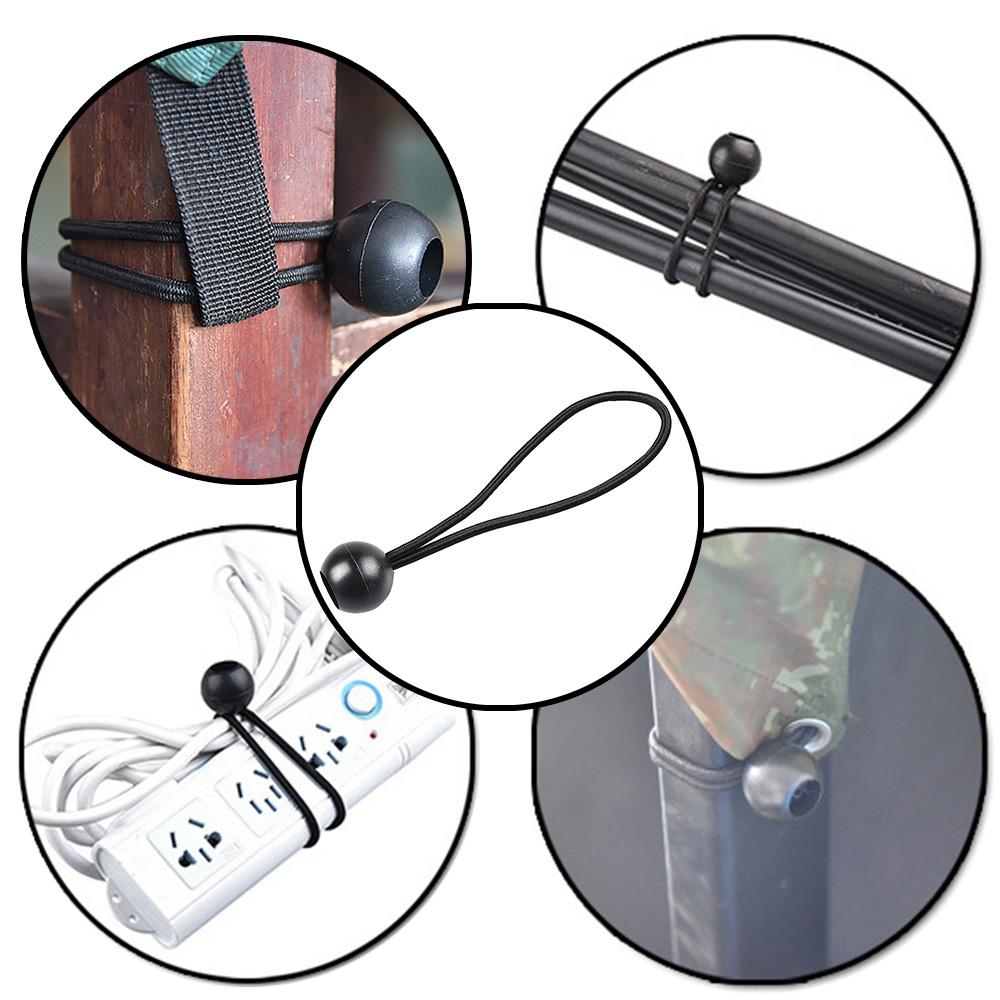 Ball Bungee Cords Portable Elastic Tent Fixing Rope Tarpaulin Awning Canopy Heavy Duty Tarp Tie Down Cords for Shelter Cargo