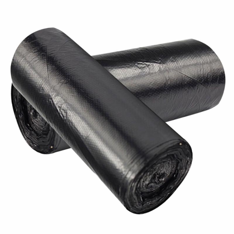 

Бытовой черный утолщенный мешок для мусора для ванной комнаты, черный пластиковый пакет, одноразовый комплект G0B8