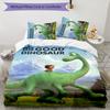 El Buen Dinosaurio Juego de Cama de 3 Piezas Cierre de Funda Nórdica Incluye 1 Funda Nórdica y 2 Fundas de Almohada para Todas las Estaciones Decoración de Dormitorio Hogar Dormitorio Universitario