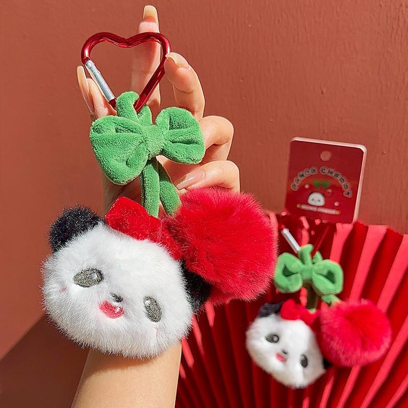 Panda Cartoon Plush Toy Animal Keychain Backpack Pendant Childrens Holiday Gift