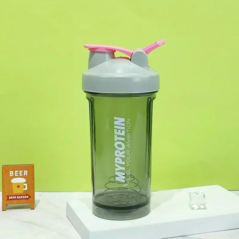 500ML Transparent Graduated Cup Sports Shake Bottles Fitness Portable Water Blender Bottle Milkshake Protein Powder Mixing Cup