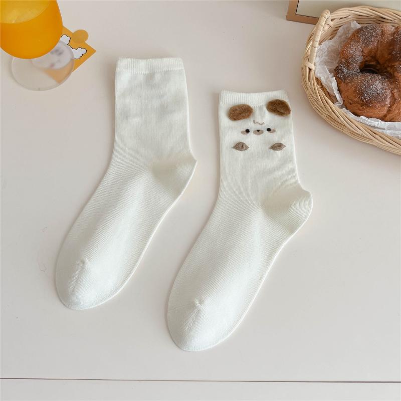 {YY28} Sweet Cute 3D Animal Ears Pig Dog Hosiery Winter Warm Harajuku Cartoon Socks Fashion Home Floor Sock