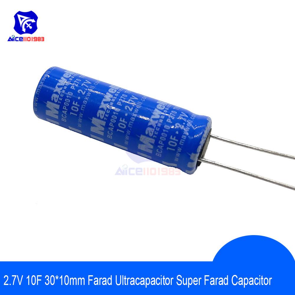 

Суперконденсатор 2,7 В 10F 30*10 мм с низким ESR, высокочастотный конденсатор суперфарад 2,7 В 10F 30x10 мм для автомобиля, авто мощность