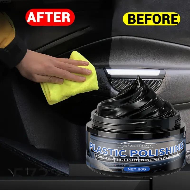 Plastic Refurbishing Wax - Instant Scratch Repair and Tire Brightener for Cars, Bikes, and Motorcycles - Durable Gloss Restorer